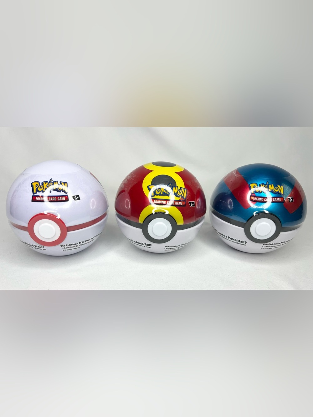 Pokemon TCG Pokeball Tin (3) New Sealed